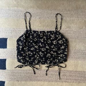 Urban Outfitters Floral Cropped Tank Top